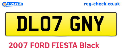DL07GNY are the vehicle registration plates.