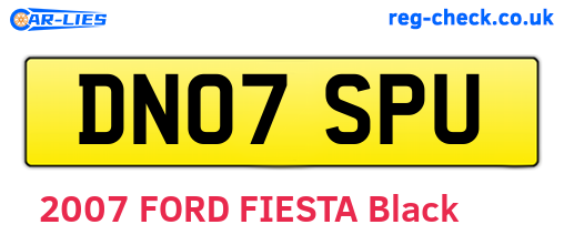 DN07SPU are the vehicle registration plates.