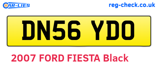 DN56YDO are the vehicle registration plates.