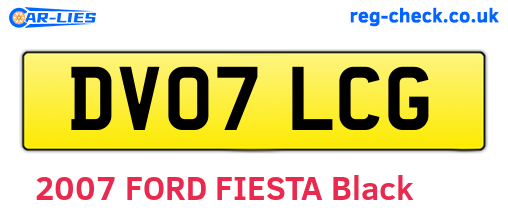 DV07LCG are the vehicle registration plates.