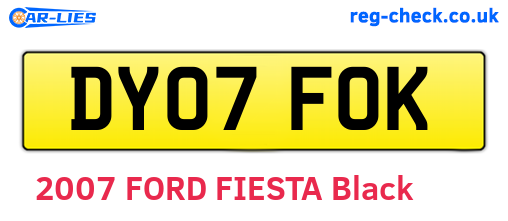 DY07FOK are the vehicle registration plates.