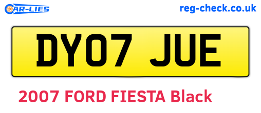DY07JUE are the vehicle registration plates.