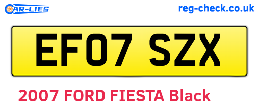 EF07SZX are the vehicle registration plates.