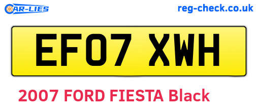 EF07XWH are the vehicle registration plates.