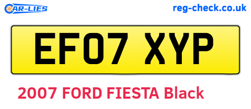 EF07XYP are the vehicle registration plates.