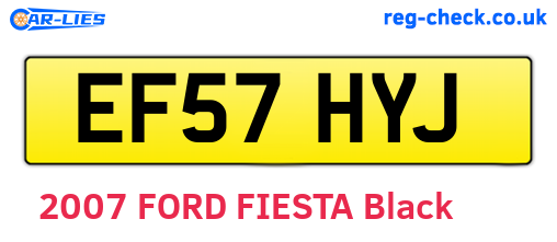 EF57HYJ are the vehicle registration plates.