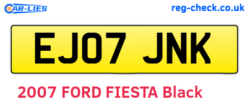 EJ07JNK are the vehicle registration plates.