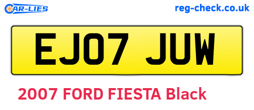 EJ07JUW are the vehicle registration plates.