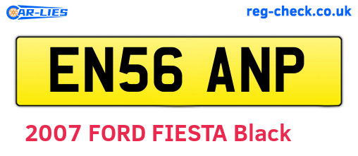 EN56ANP are the vehicle registration plates.