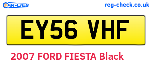 EY56VHF are the vehicle registration plates.