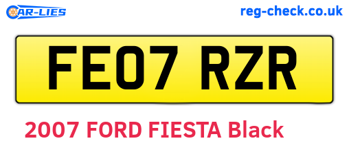 FE07RZR are the vehicle registration plates.