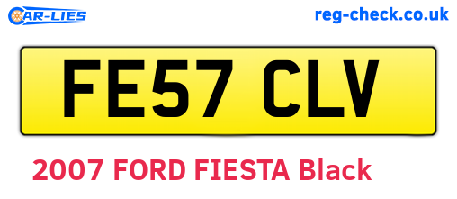 FE57CLV are the vehicle registration plates.