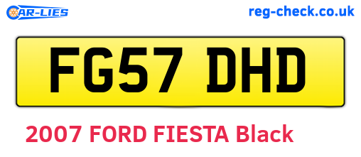 FG57DHD are the vehicle registration plates.