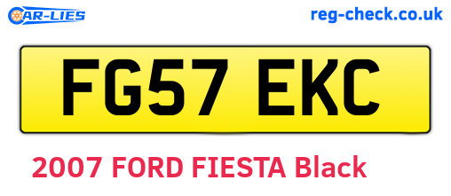 FG57EKC are the vehicle registration plates.