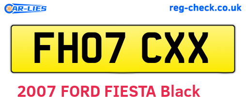 FH07CXX are the vehicle registration plates.