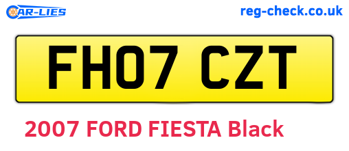 FH07CZT are the vehicle registration plates.