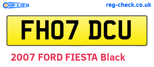 FH07DCU are the vehicle registration plates.
