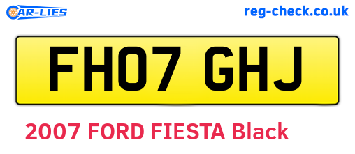 FH07GHJ are the vehicle registration plates.