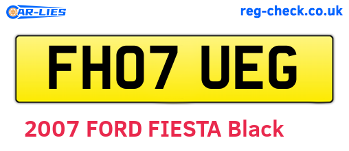 FH07UEG are the vehicle registration plates.