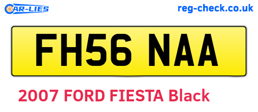 FH56NAA are the vehicle registration plates.
