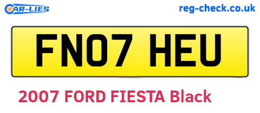 FN07HEU are the vehicle registration plates.