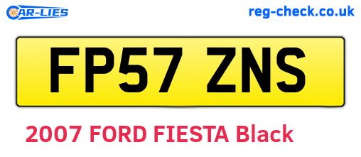 FP57ZNS are the vehicle registration plates.