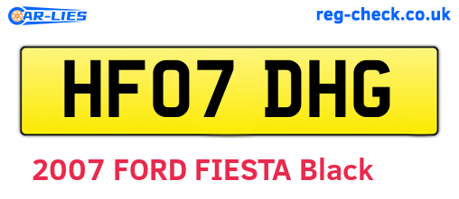 HF07DHG are the vehicle registration plates.