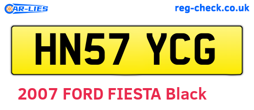 HN57YCG are the vehicle registration plates.