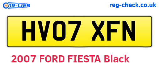 HV07XFN are the vehicle registration plates.