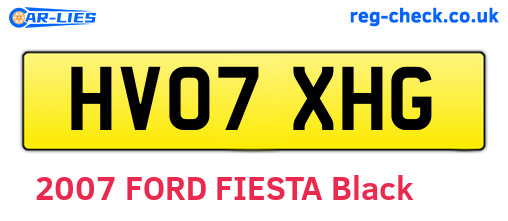 HV07XHG are the vehicle registration plates.