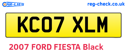 KC07XLM are the vehicle registration plates.