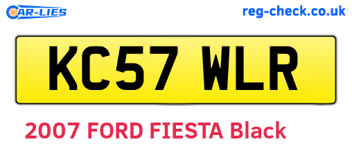 KC57WLR are the vehicle registration plates.