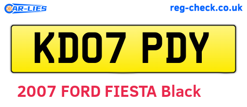 KD07PDY are the vehicle registration plates.