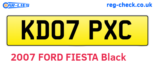 KD07PXC are the vehicle registration plates.