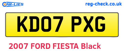 KD07PXG are the vehicle registration plates.