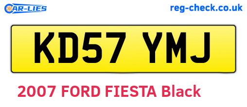 KD57YMJ are the vehicle registration plates.