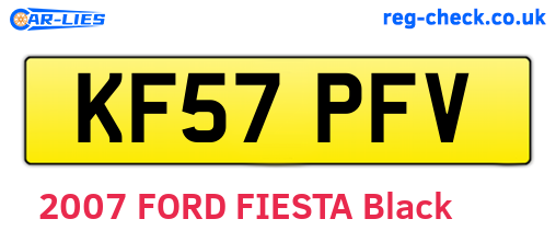 KF57PFV are the vehicle registration plates.