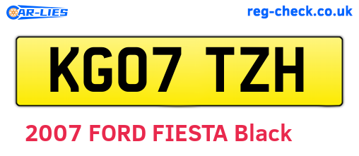 KG07TZH are the vehicle registration plates.