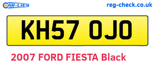 KH57OJO are the vehicle registration plates.