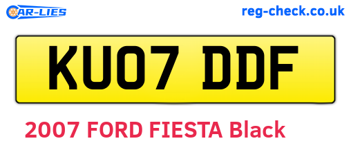 KU07DDF are the vehicle registration plates.