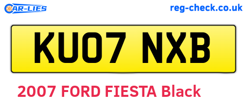 KU07NXB are the vehicle registration plates.