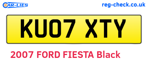 KU07XTY are the vehicle registration plates.