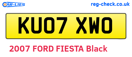 KU07XWO are the vehicle registration plates.