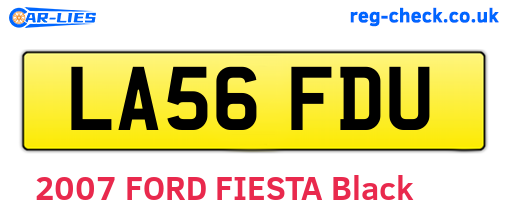 LA56FDU are the vehicle registration plates.