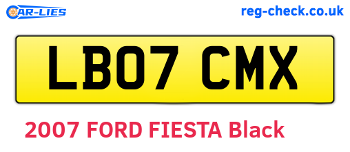 LB07CMX are the vehicle registration plates.