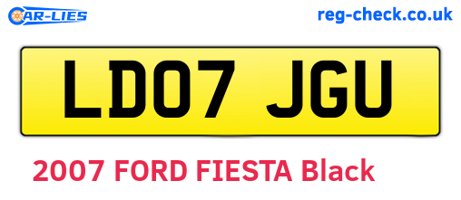 LD07JGU are the vehicle registration plates.