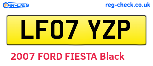 LF07YZP are the vehicle registration plates.