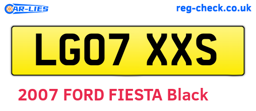 LG07XXS are the vehicle registration plates.