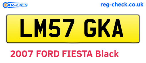 LM57GKA are the vehicle registration plates.