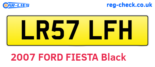 LR57LFH are the vehicle registration plates.